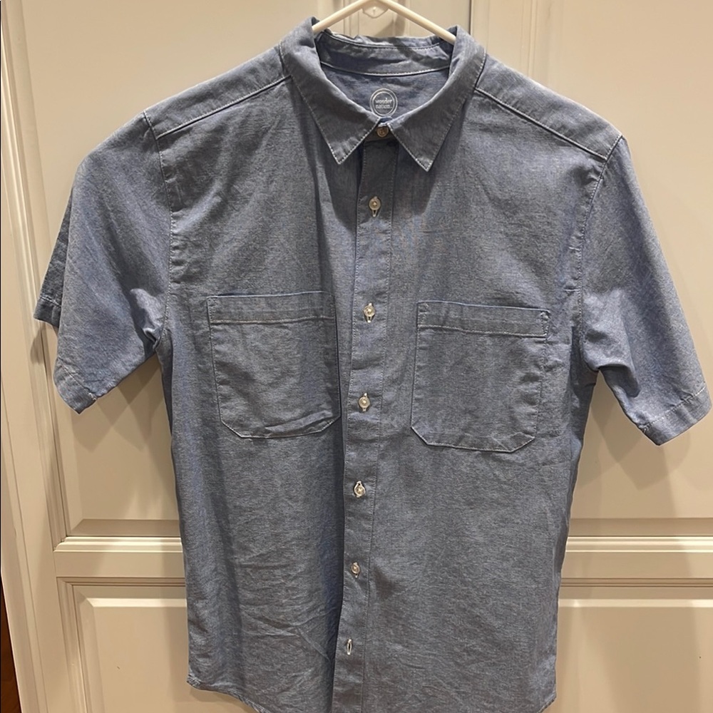 Boy’s Blue Chambray Short Sleeve Shirt